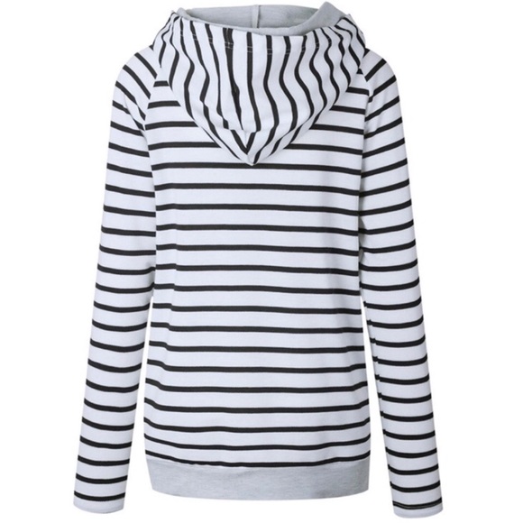 Striped Hooded Pullover - Picture 2 of 3